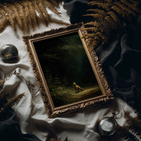 Fox Waits At Forest's Edge