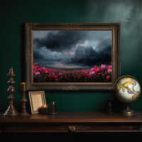 Storm Blooms Against Darkened Sky