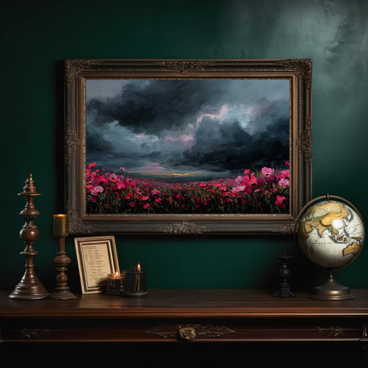 Storm Blooms Against Darkened Sky