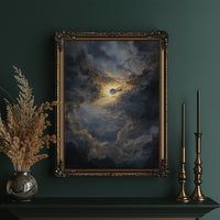 Eclipse Breaks Through Stormy Heavens