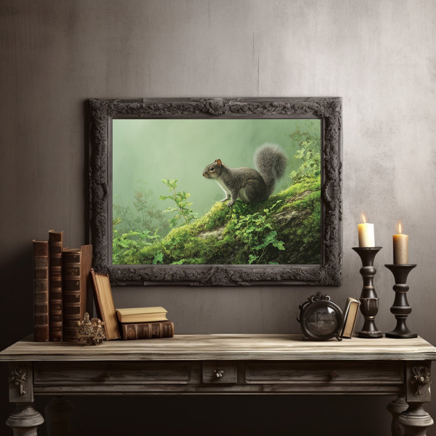 Woodland Sentinel Among Literary Treasures