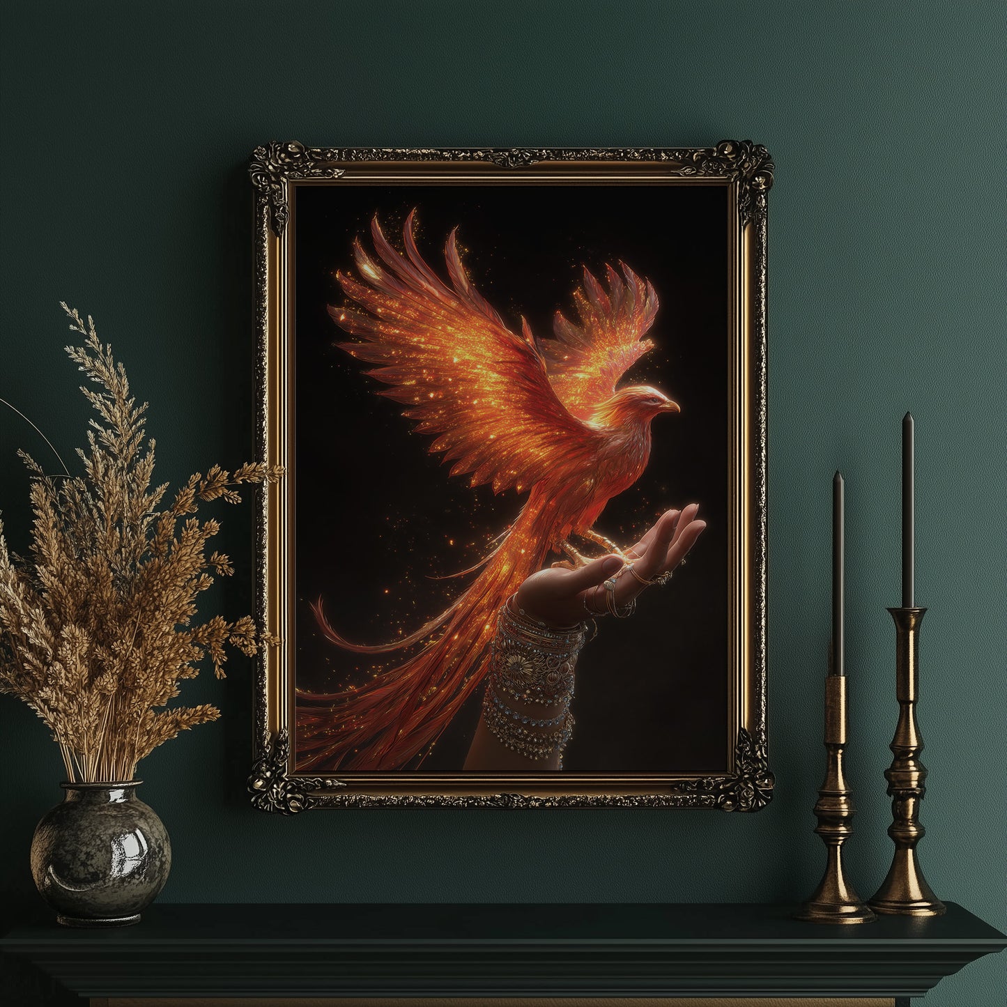 Phoenix Rising From Open Palms