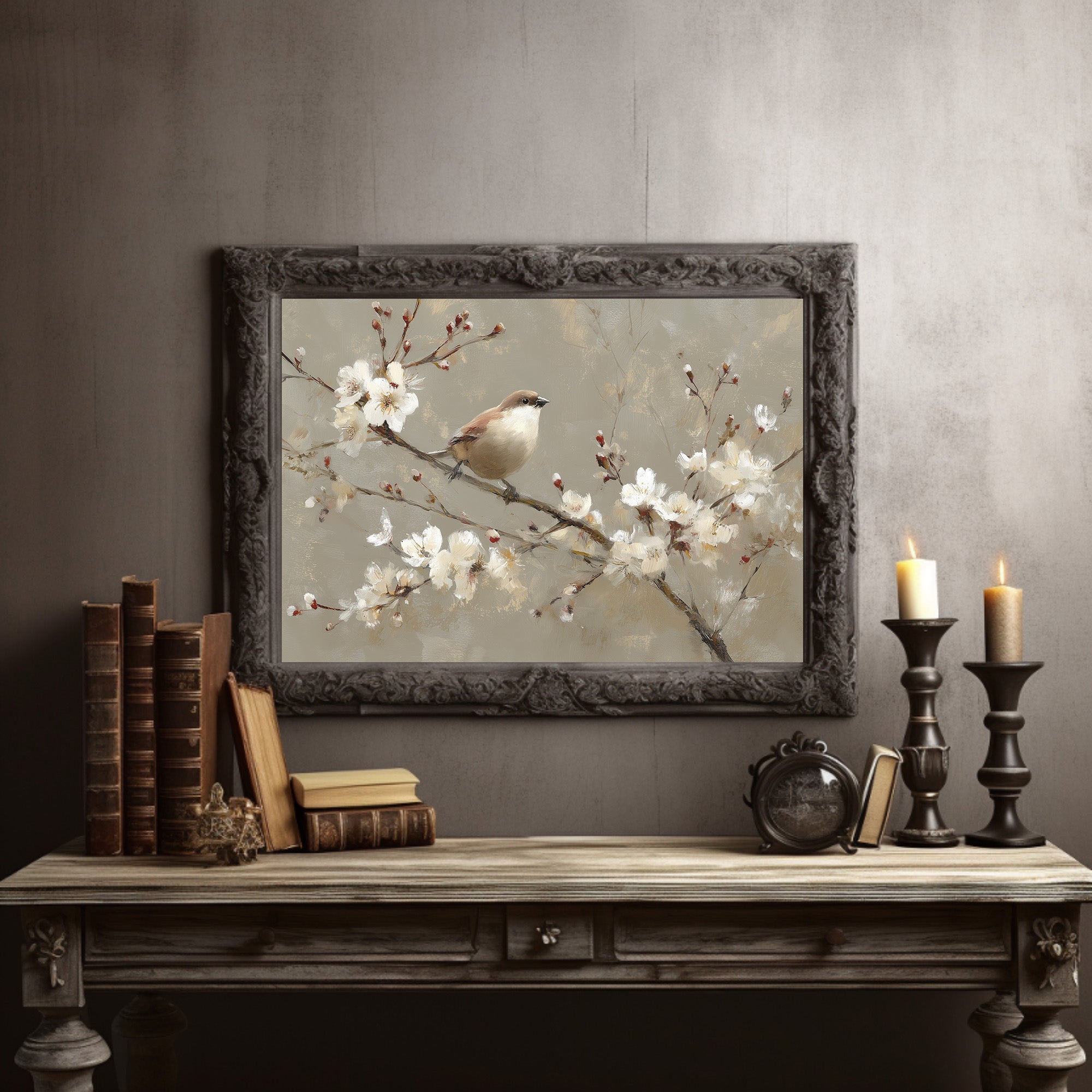 Sparrow Among Spring's First Blossoms