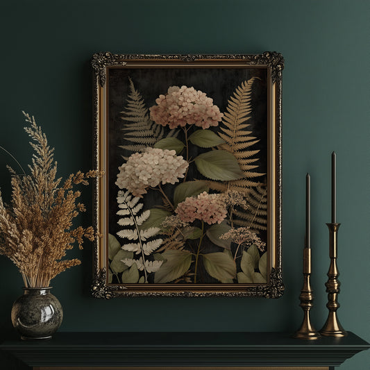 Blush Blooms Against Midnight Walls