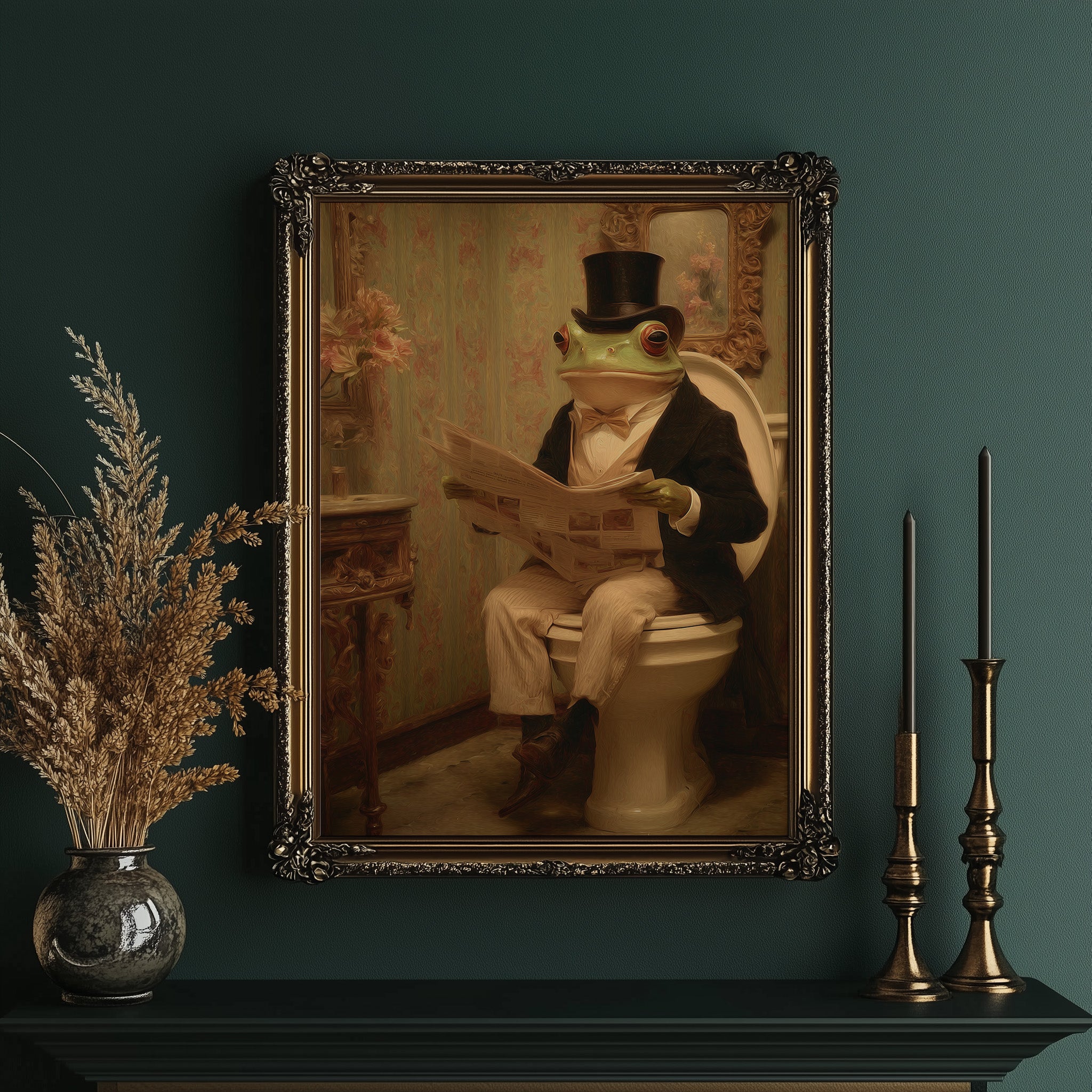 Distinguished Amphibian's Morning Ritual