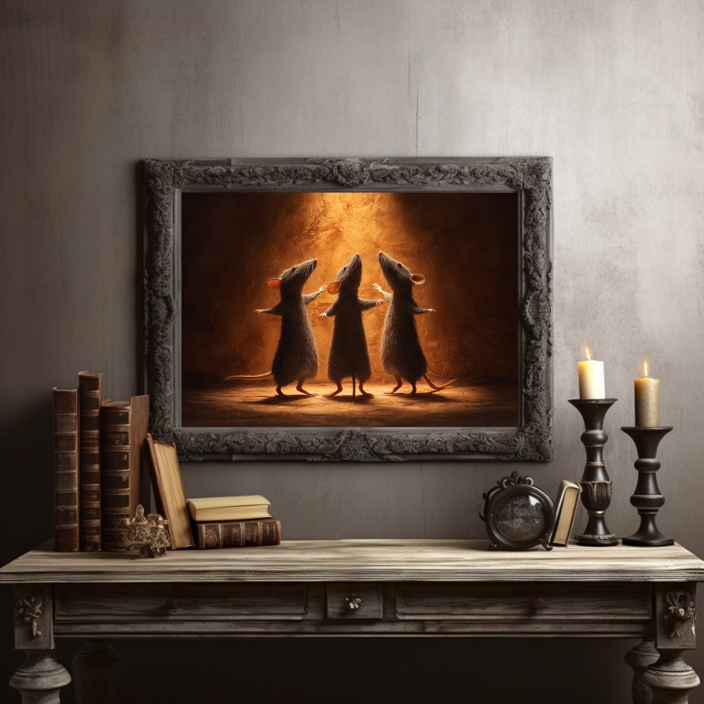 Three Mice Circle Amber Light