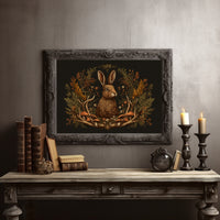 Autumn Hare Among Woodland Treasures