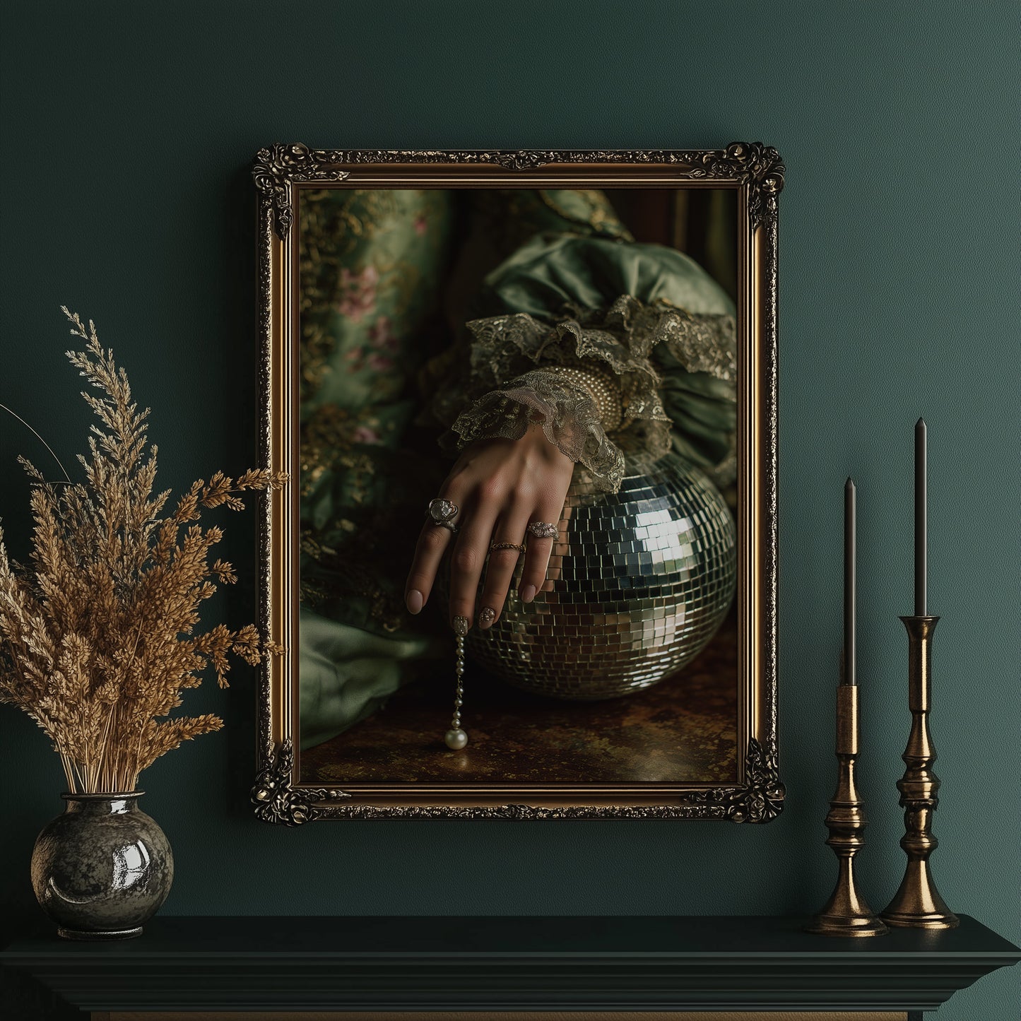 Pearls Dance Under Vintage Light