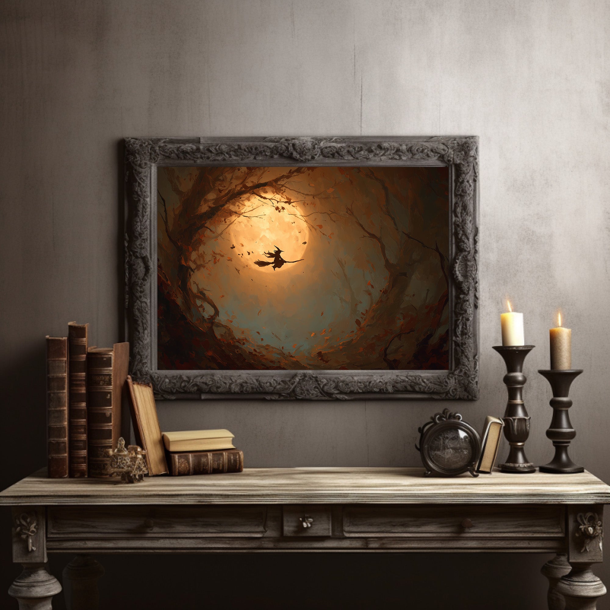 Autumn Flight Through Amber Light