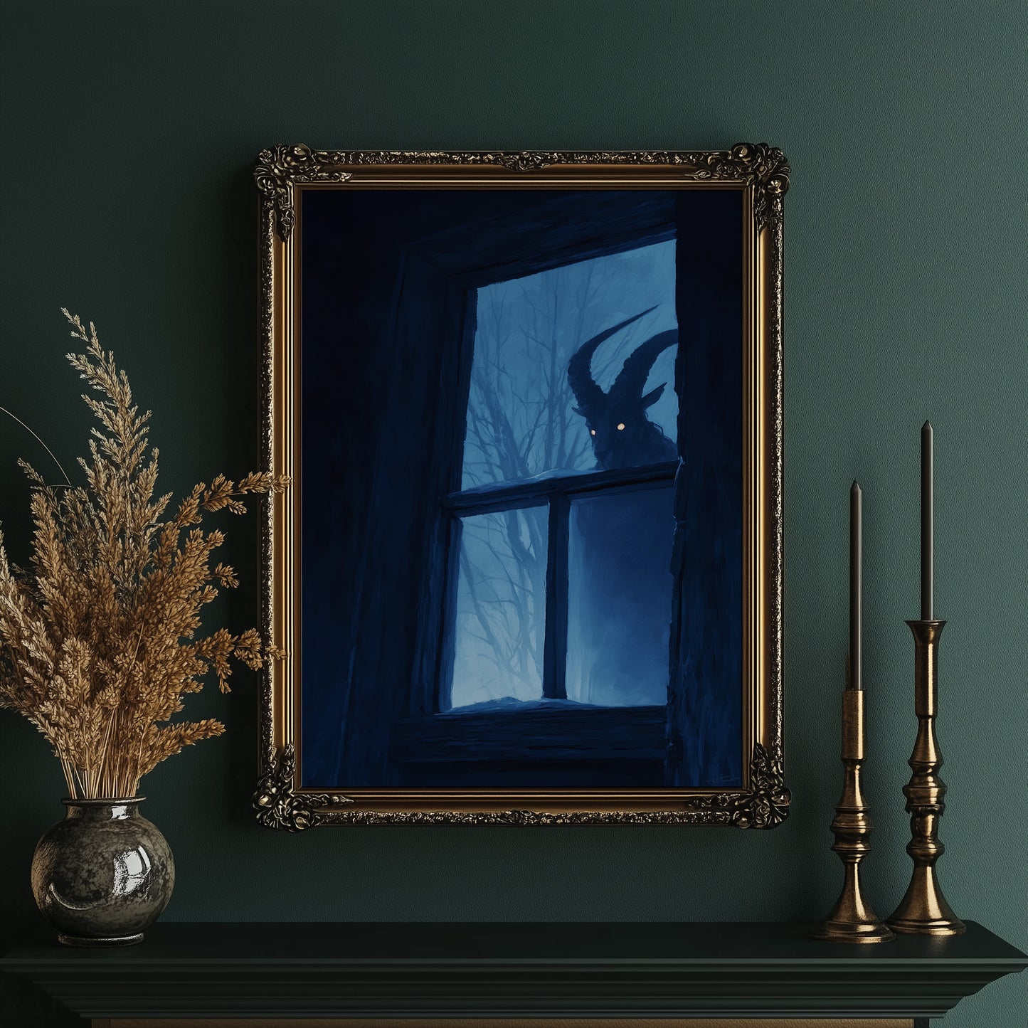 Midnight Visitor At Winter's Window