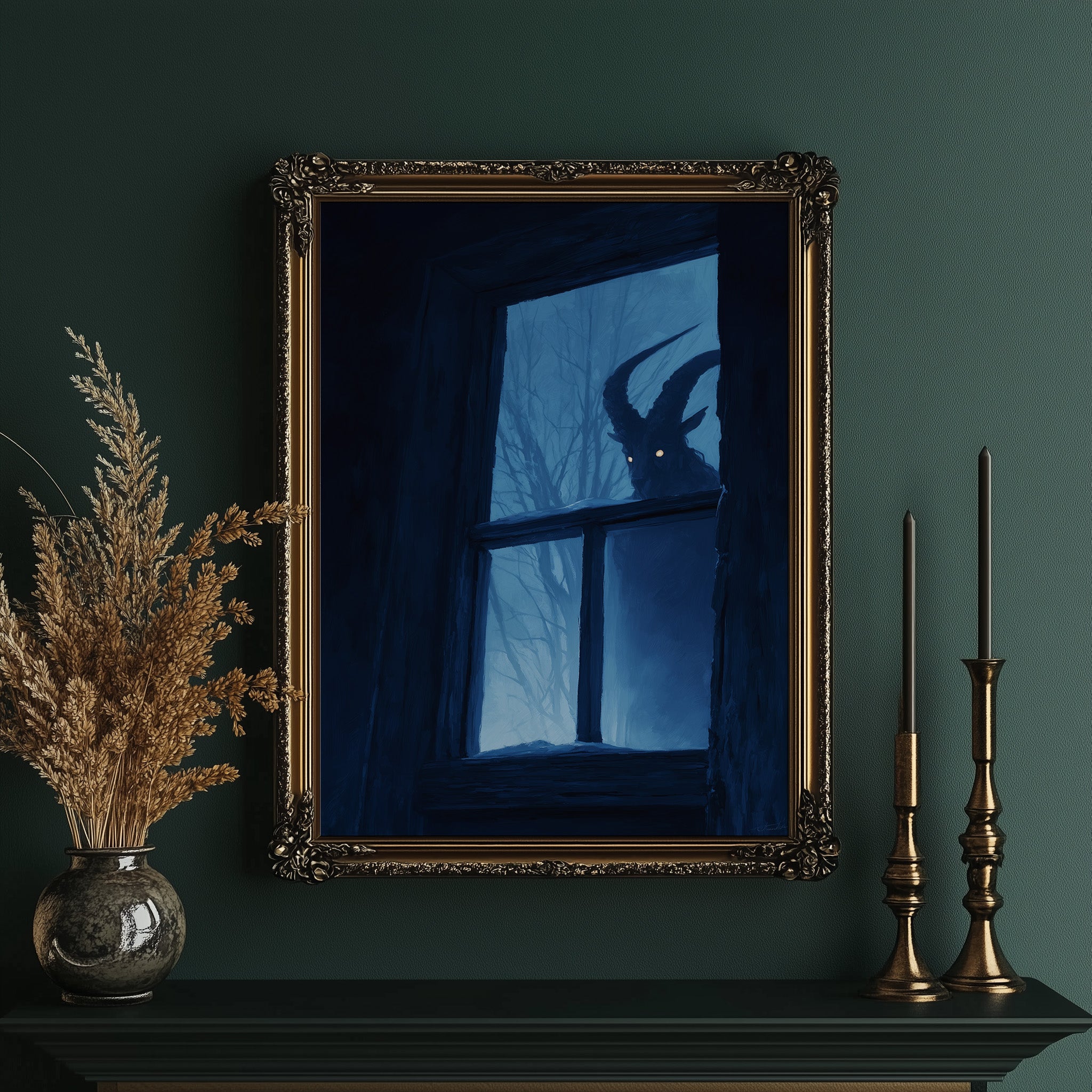 Midnight Visitor At Winter's Window