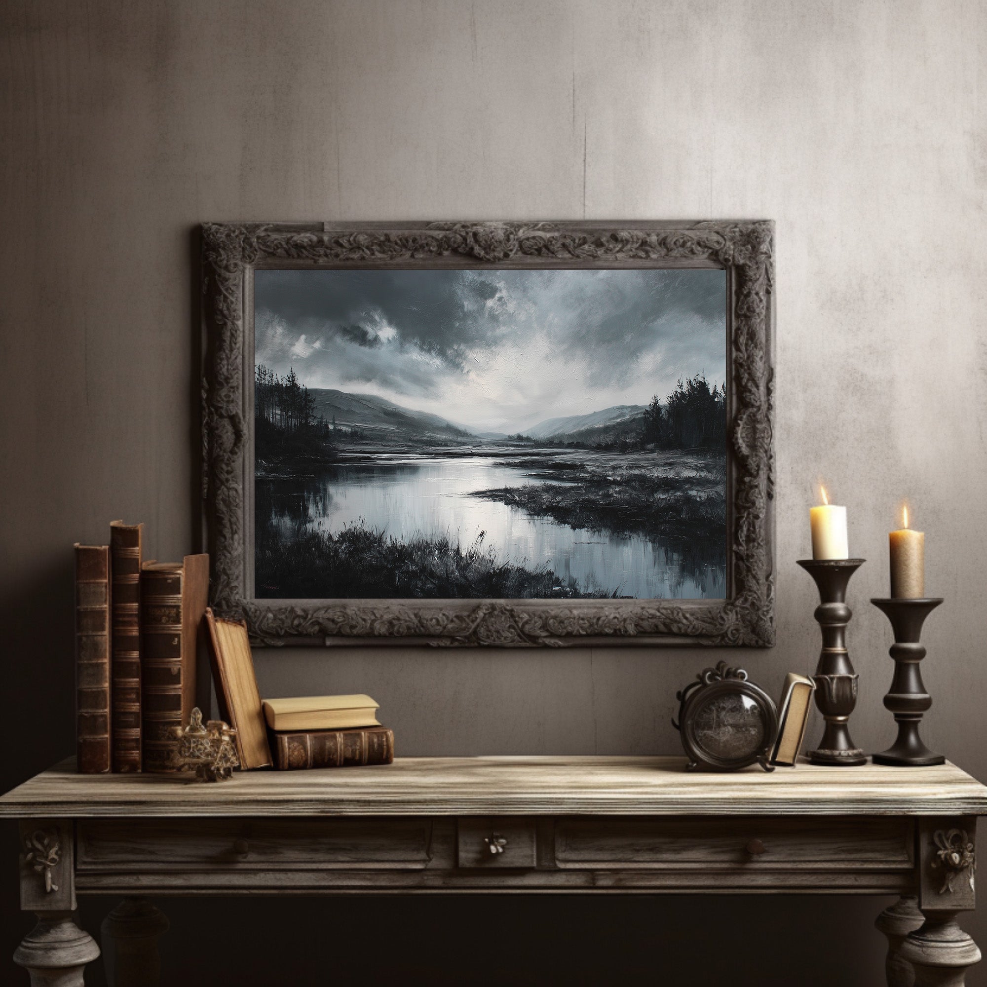 Quiet Valley Beneath Storm Clouds