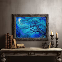 Sapphire Oak Under Celestial Light