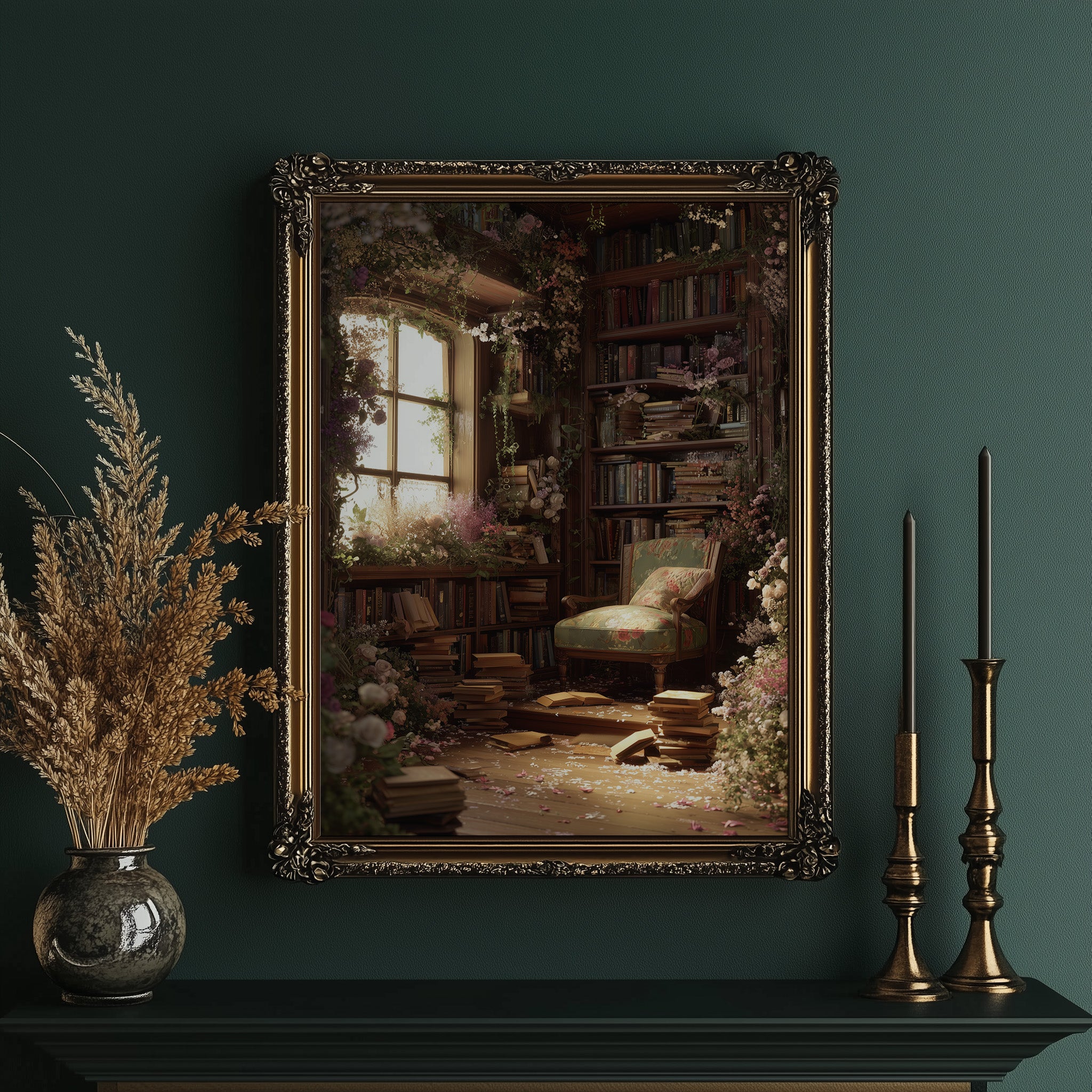 Forgotten Library Blooms In Light