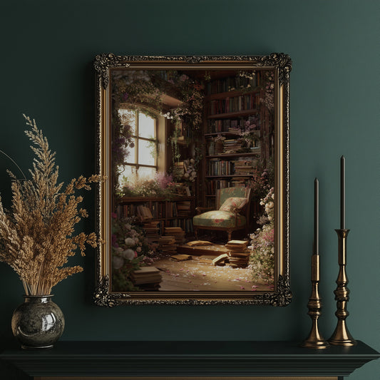 Forgotten Library Blooms In Light