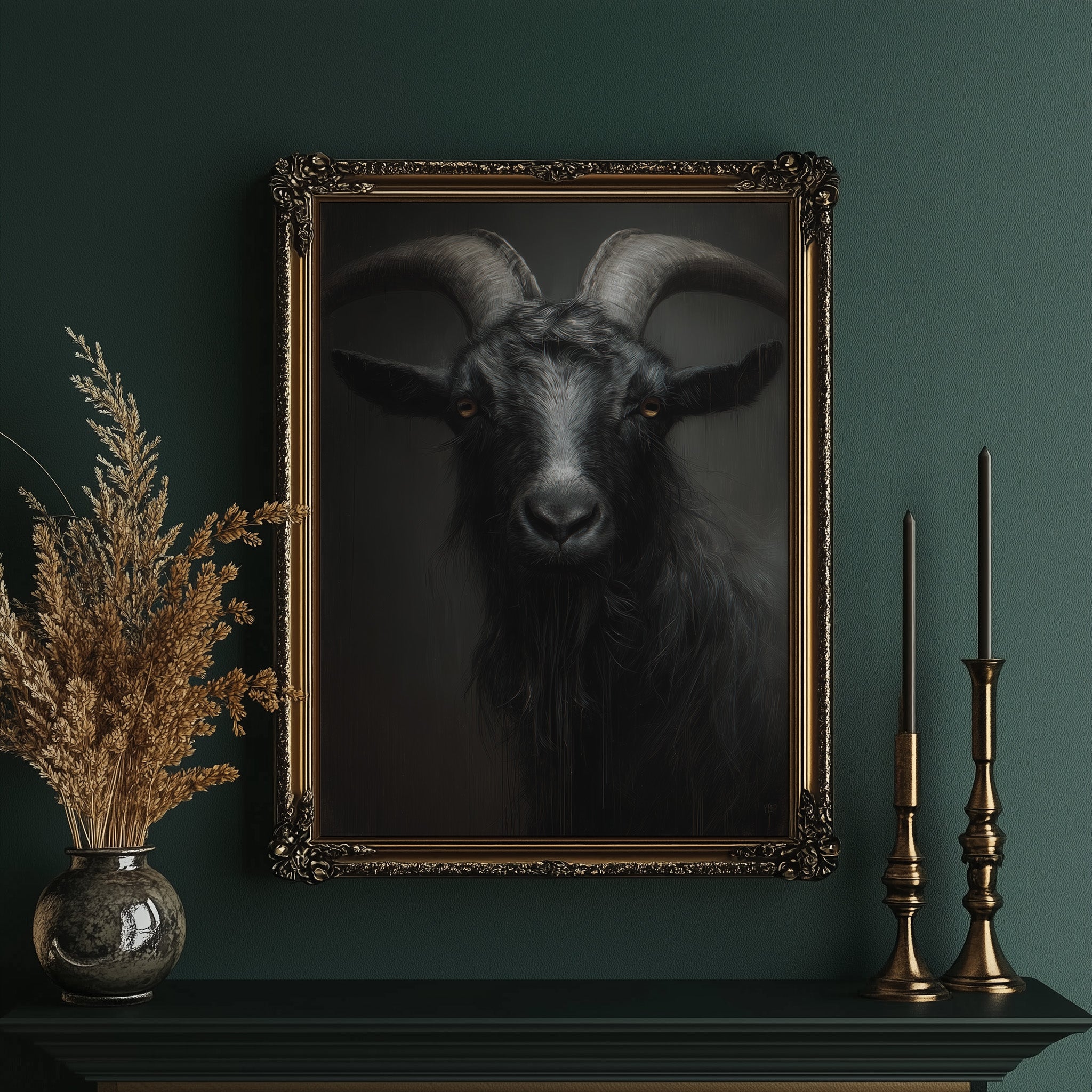 Amber Eyes Against Midnight Walls