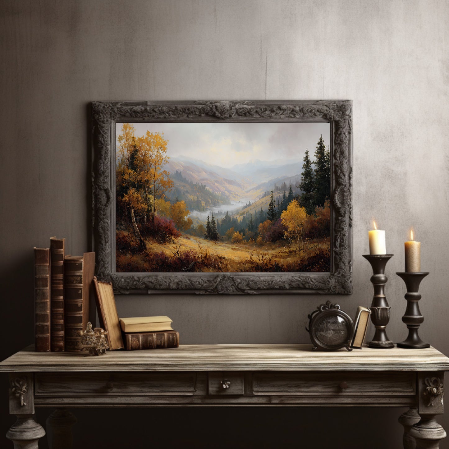 Autumn Valley Between Leather Spines