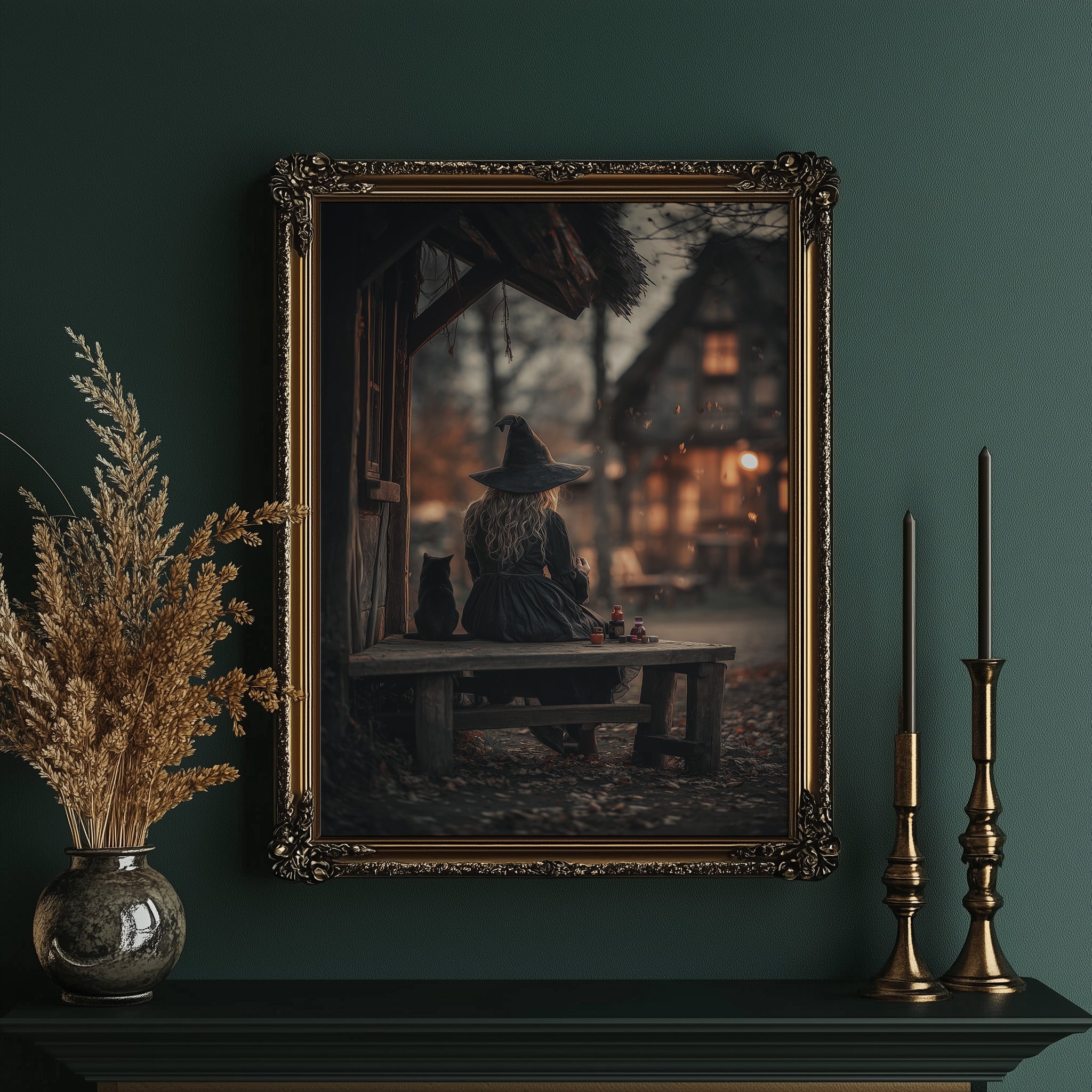 Twilight Cottage And Feline Companion