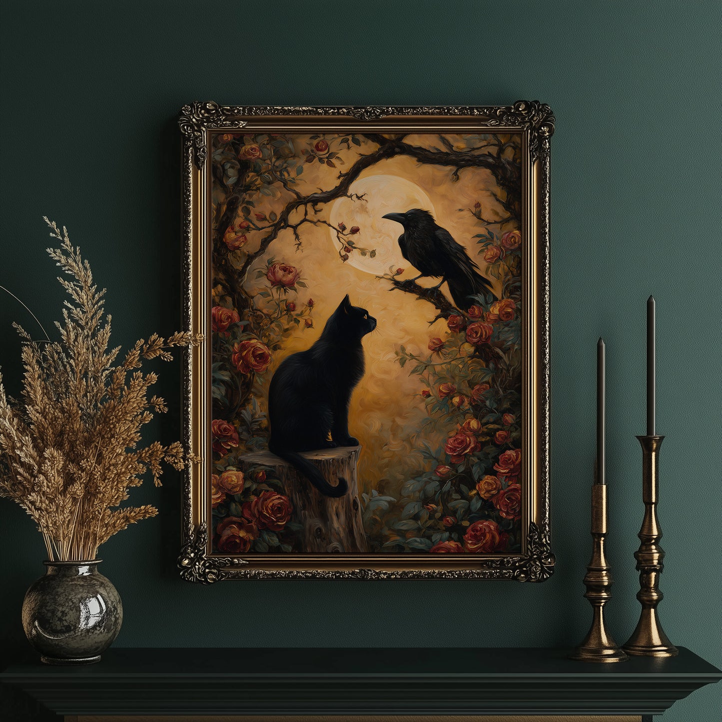 Moonlit Conversations Among Roses