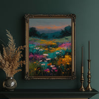 Wildflowers Catch Twilight's Glow
