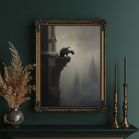 Ancient Sentinel Watches Foggy Spires