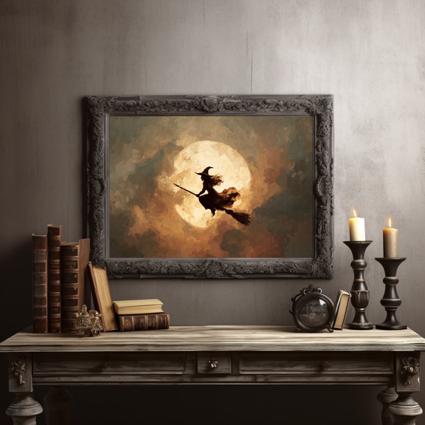 Autumn Flight Across Harvest Moon