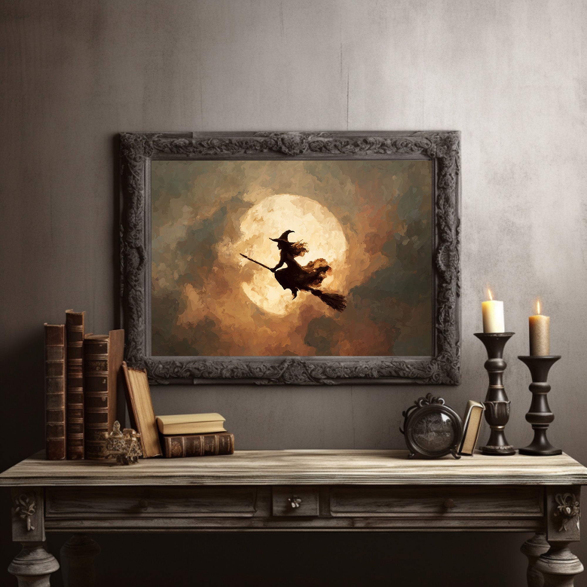 Autumn Flight Across Harvest Moon