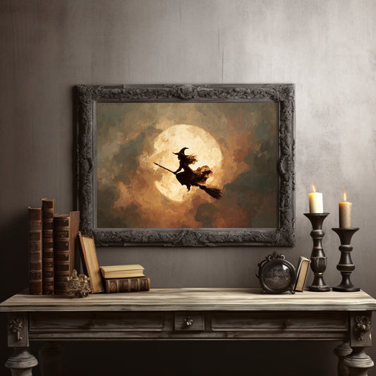 Autumn Flight Across Harvest Moon