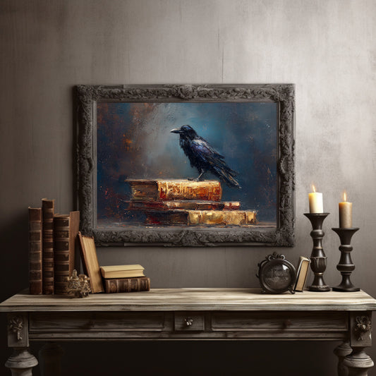 Raven's Perch Among Forgotten Tomes