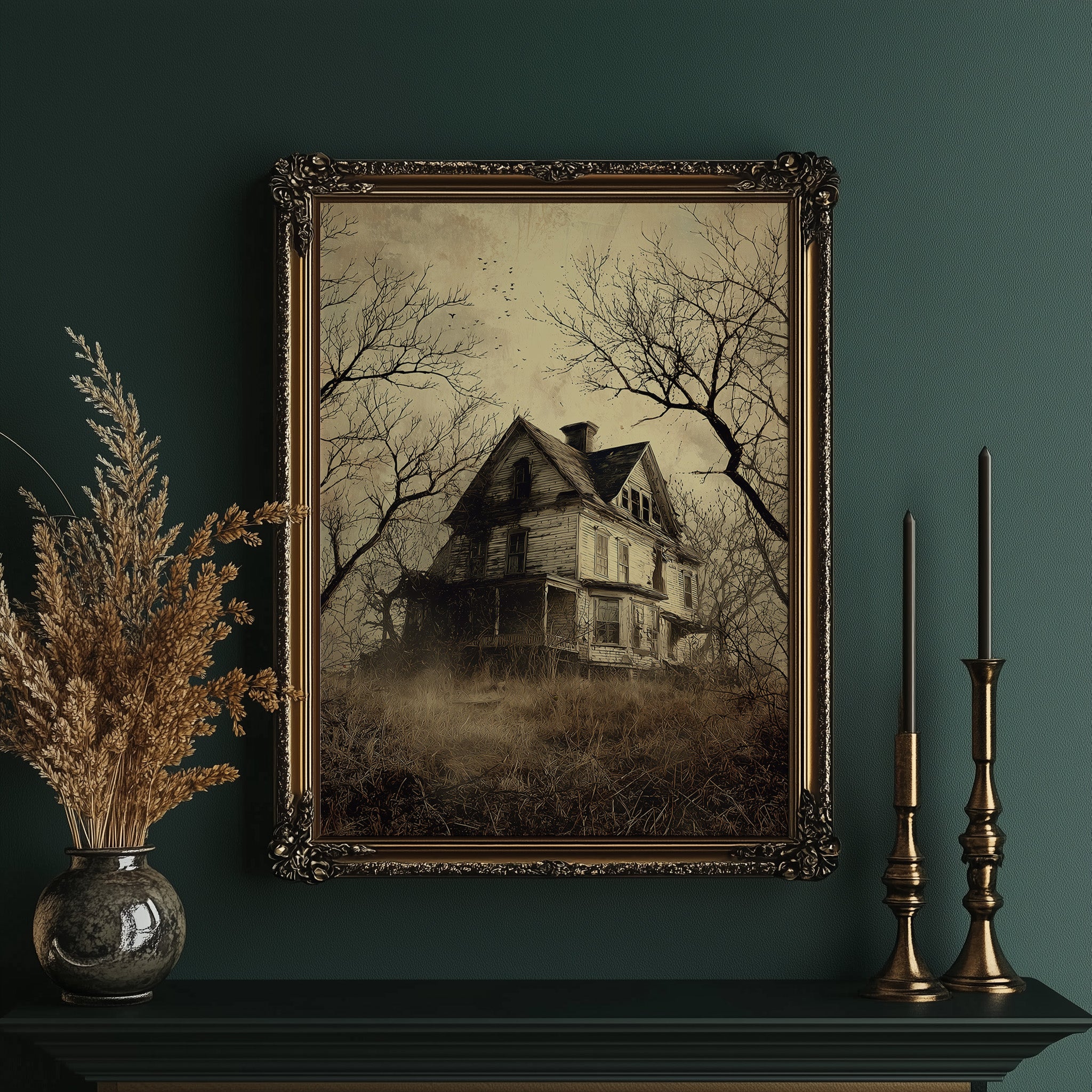 Forgotten Home Among Bare Branches