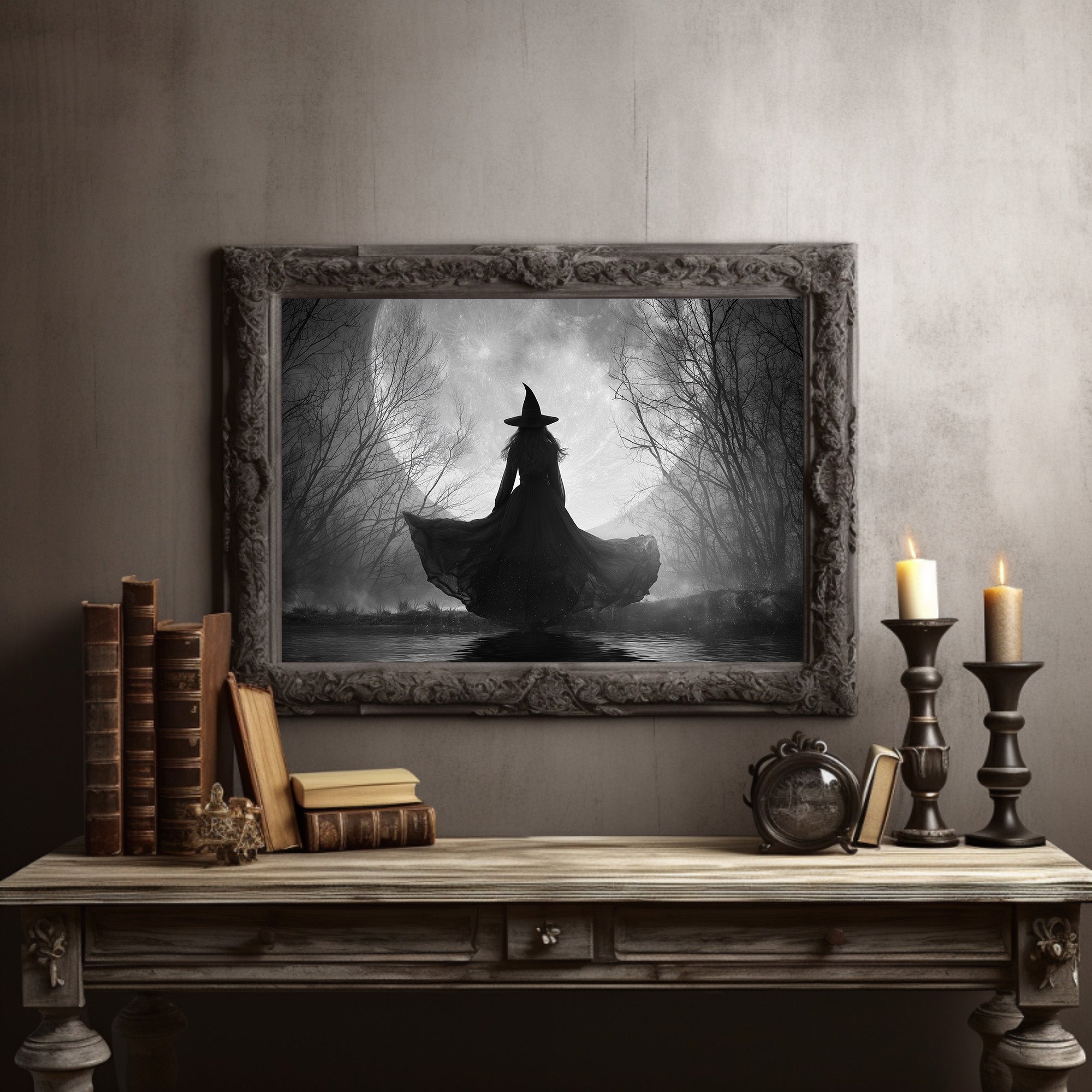 Ancient Spell Under Foggy Branches