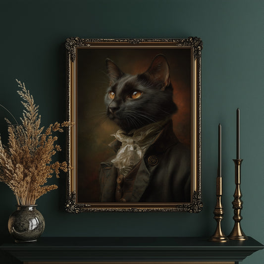 Noble Feline In Regal Attire