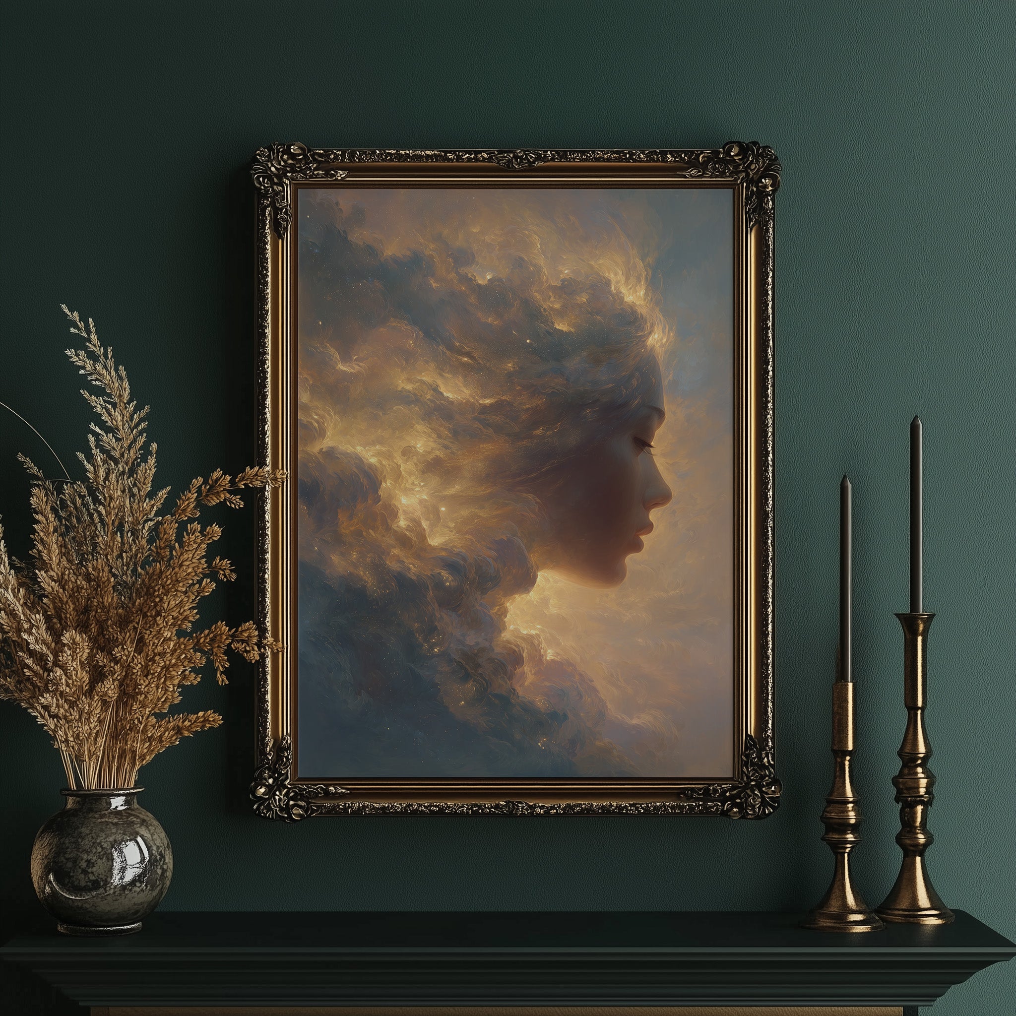 Celestial Profile In Golden Hour