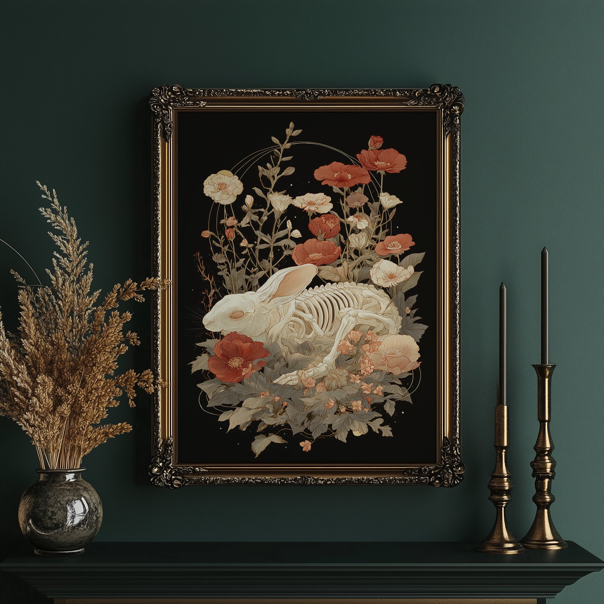 Bones Bloom Among Coral Poppies