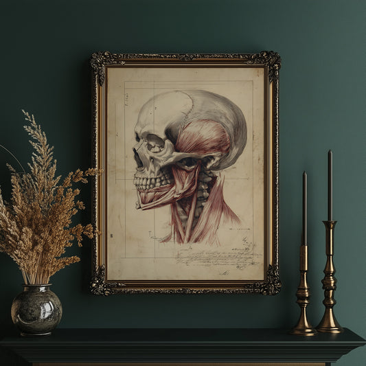 Anatomy Illuminated Against Darkness