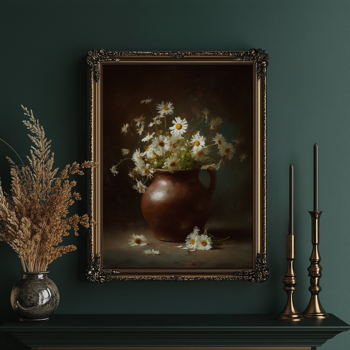 Daisies Dance In Earthen Vessel