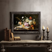 Blooms Rest On Literary Pages