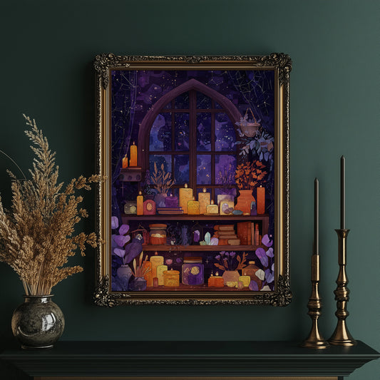 Midnight Spells Behind Arched Glass