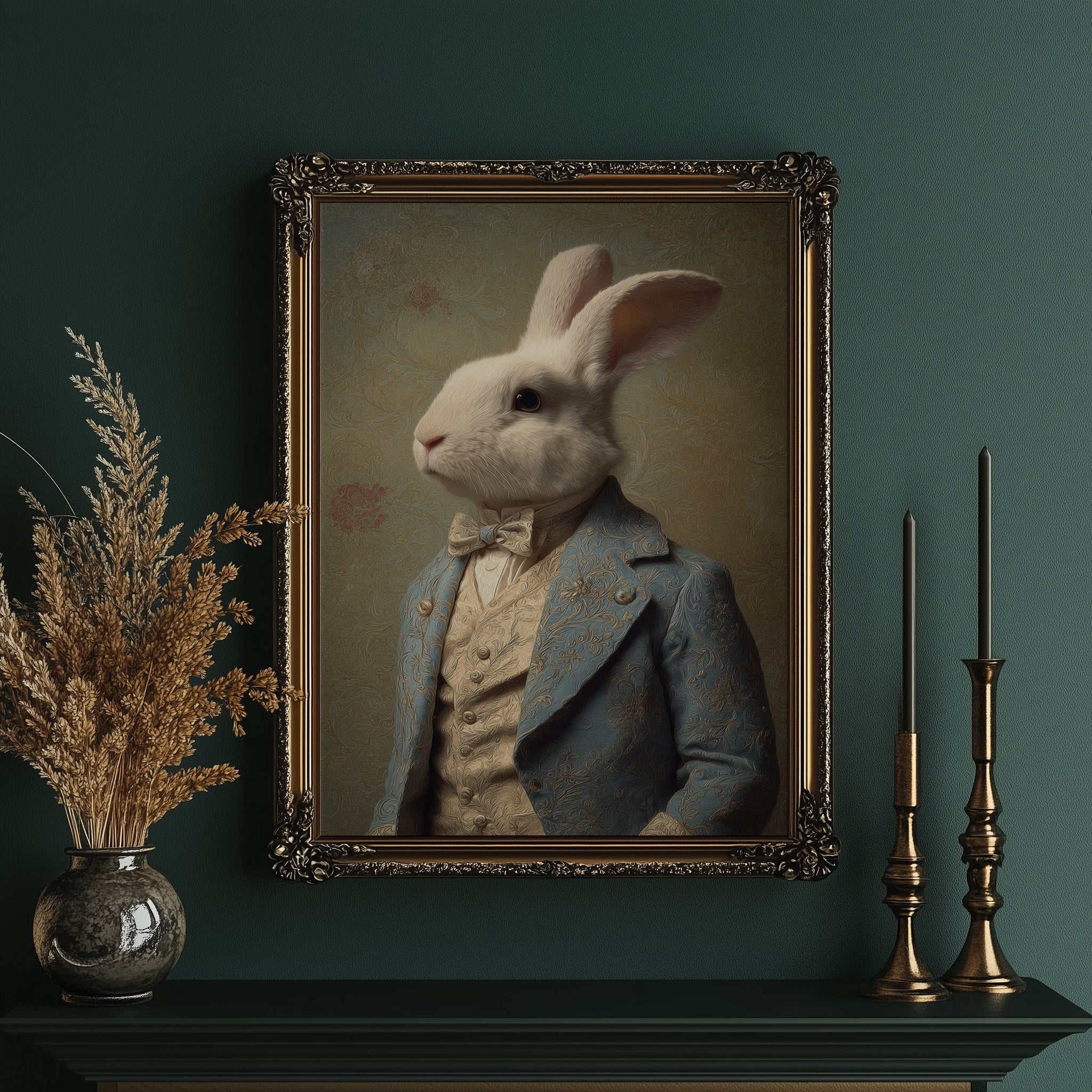 Noble Rabbit In Velvet Court