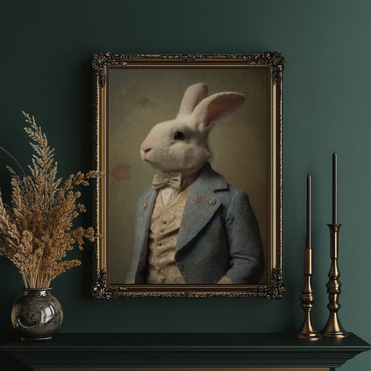 Noble Rabbit In Velvet Court