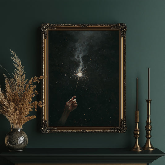 Midnight Spark Between Fingers