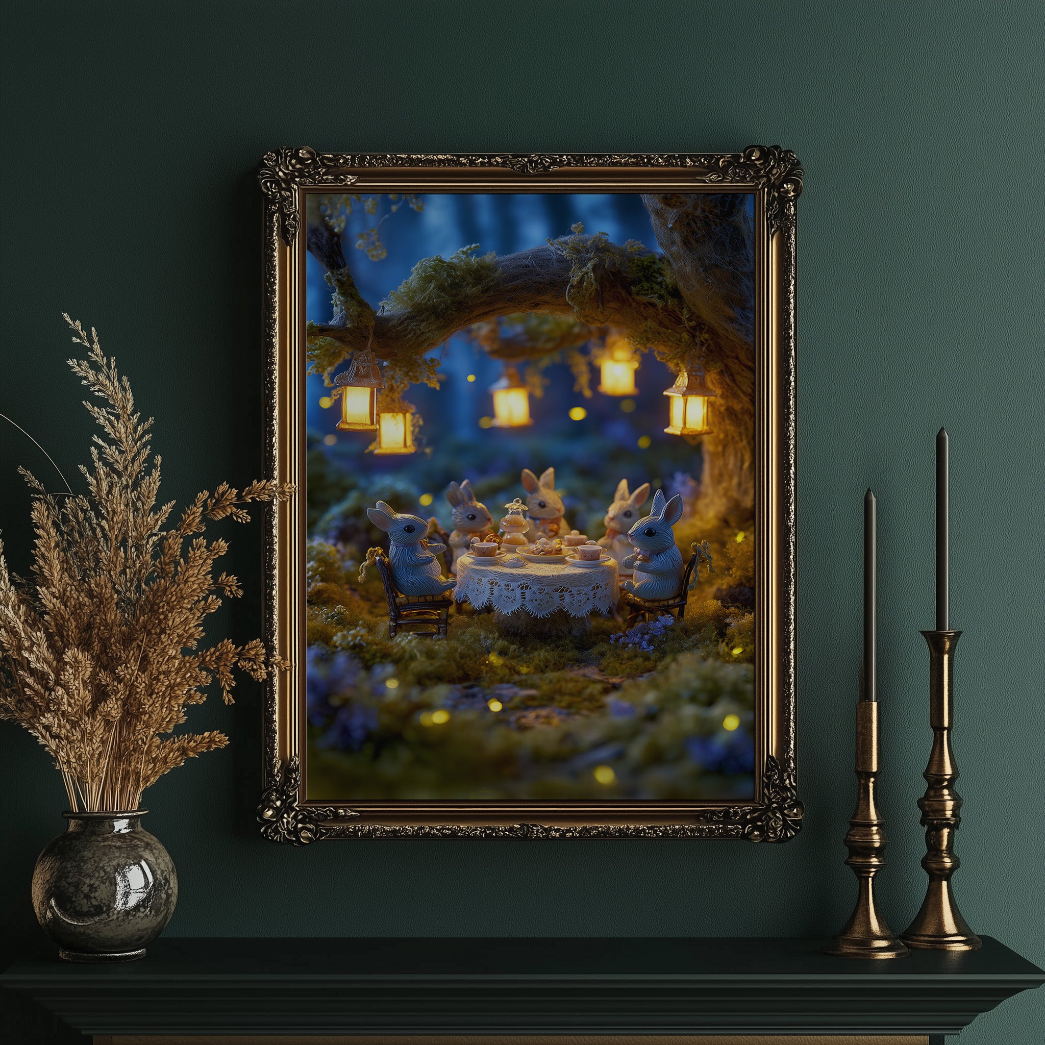 Midnight Tea Among Forest Friends