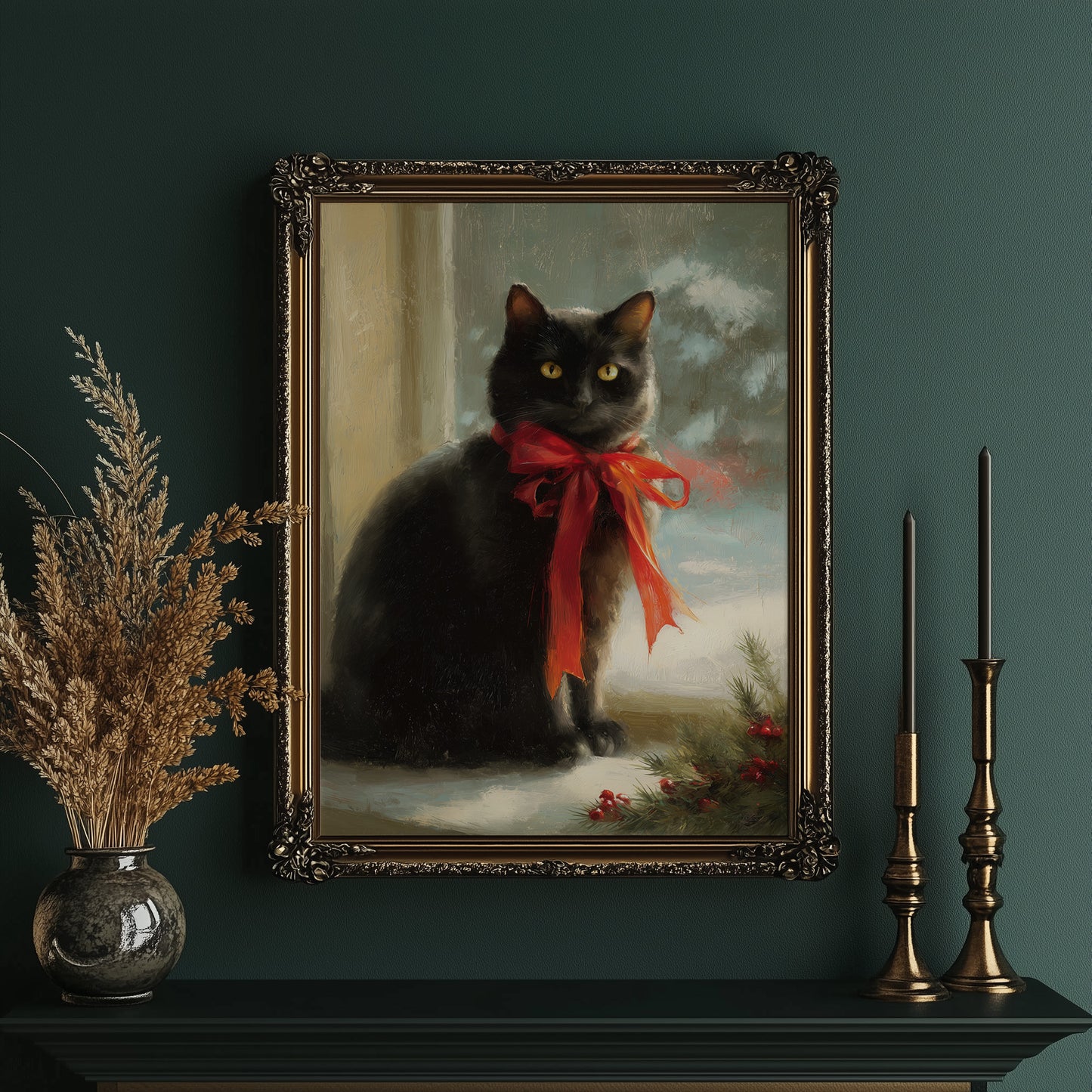 Midnight Wears A Scarlet Bow