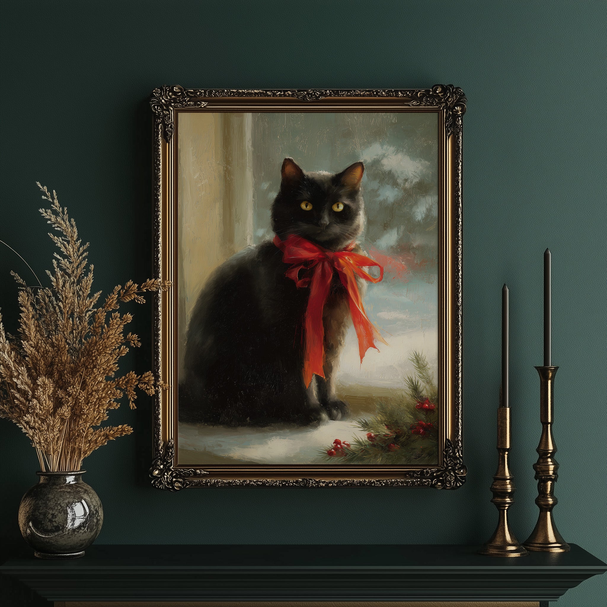 Midnight Wears A Scarlet Bow