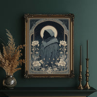 Moonlit Pilgrim Among Lotus Blossoms