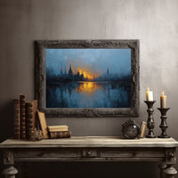 Distant City Burns At Dusk