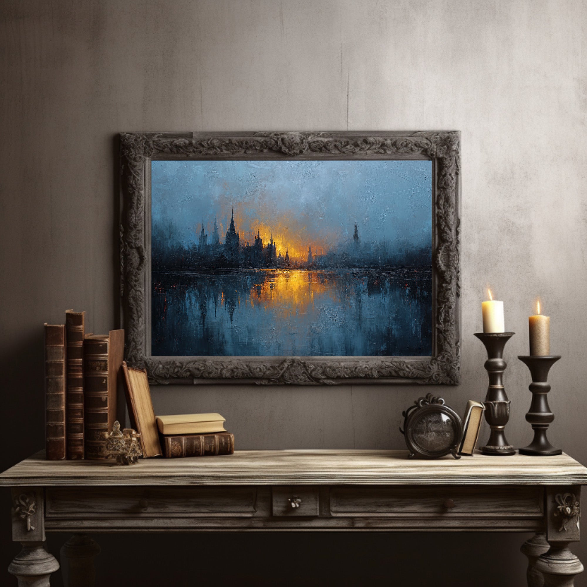 Distant City Burns At Dusk