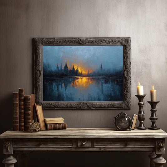 Distant City Burns At Dusk