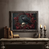 Raven's Crimson Autumn Vigil