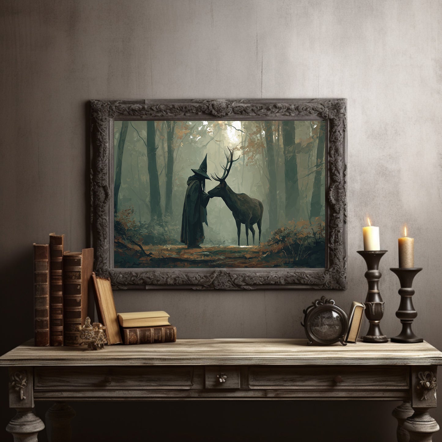 Forest Keeper Meets Ancient Stag